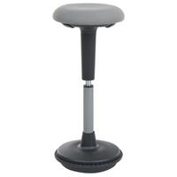 BALANČNÍ STOLIČKA Látka Šedá Estell - černá/tmavě šedá, plast (33/63/33cm) - Beliani