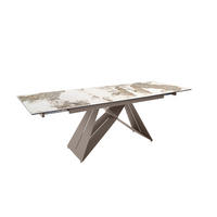 ESSTISCH Rechteckig Weiß Taupe Grau 180/90/76 cm - Goldfarben/Weiß, Stein (90/180/76cm) - ANGEL CERDA
