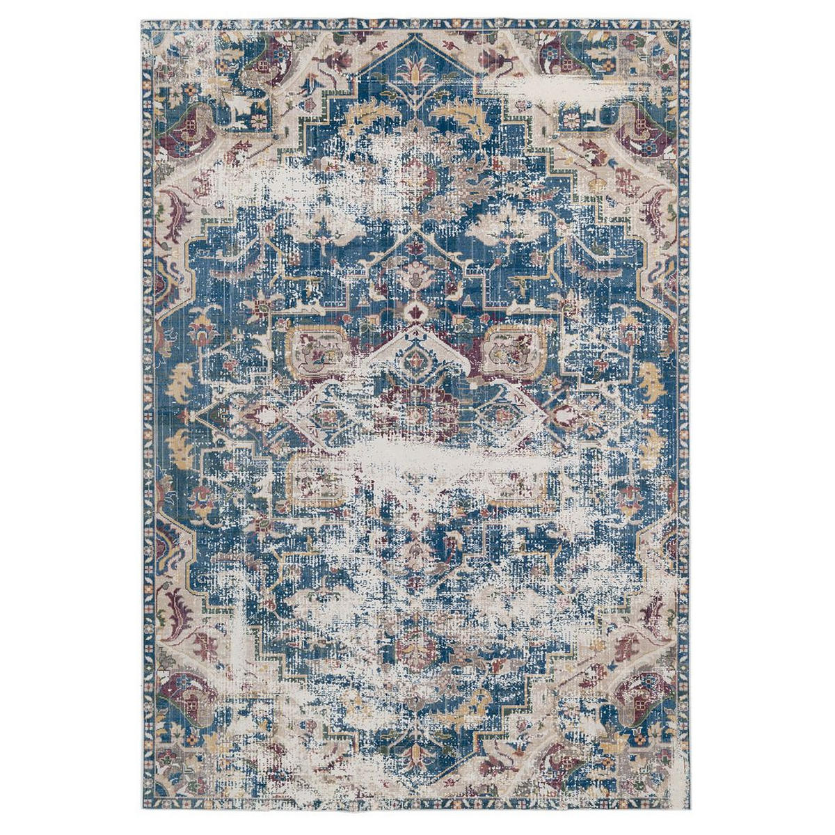 TEPPICH WASCHBAR Verona Lyra Blau - Blau, Textil (191/279cm) - Kukoon Rugs