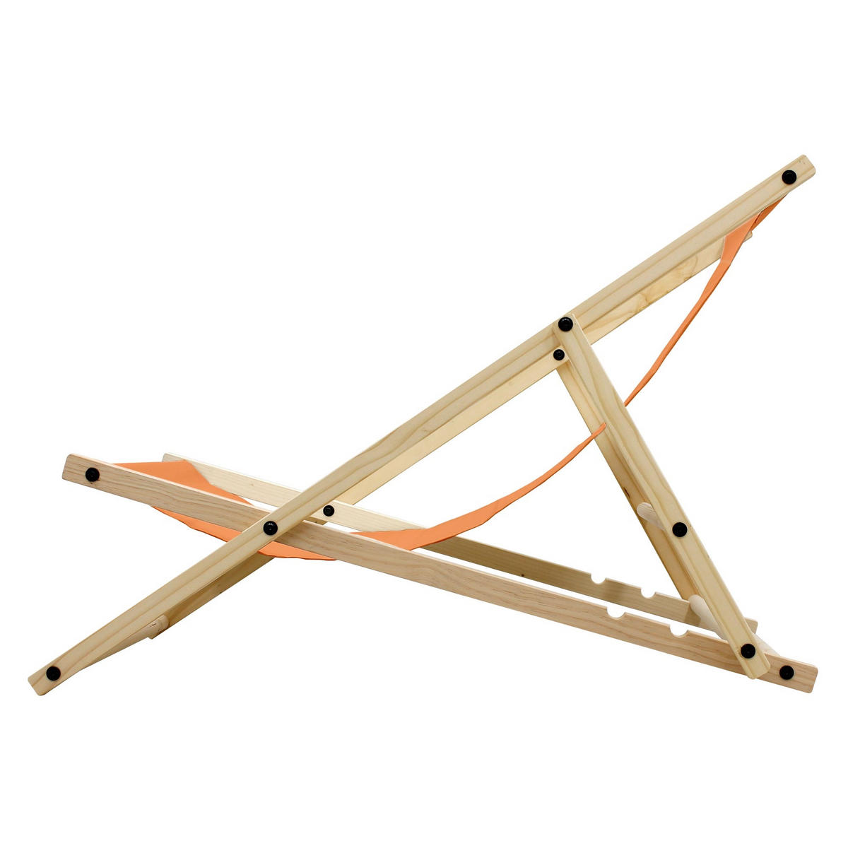 STRANDLIEGE 2er Set - Orange, Holz (52/83/117cm) - ECD-Germany