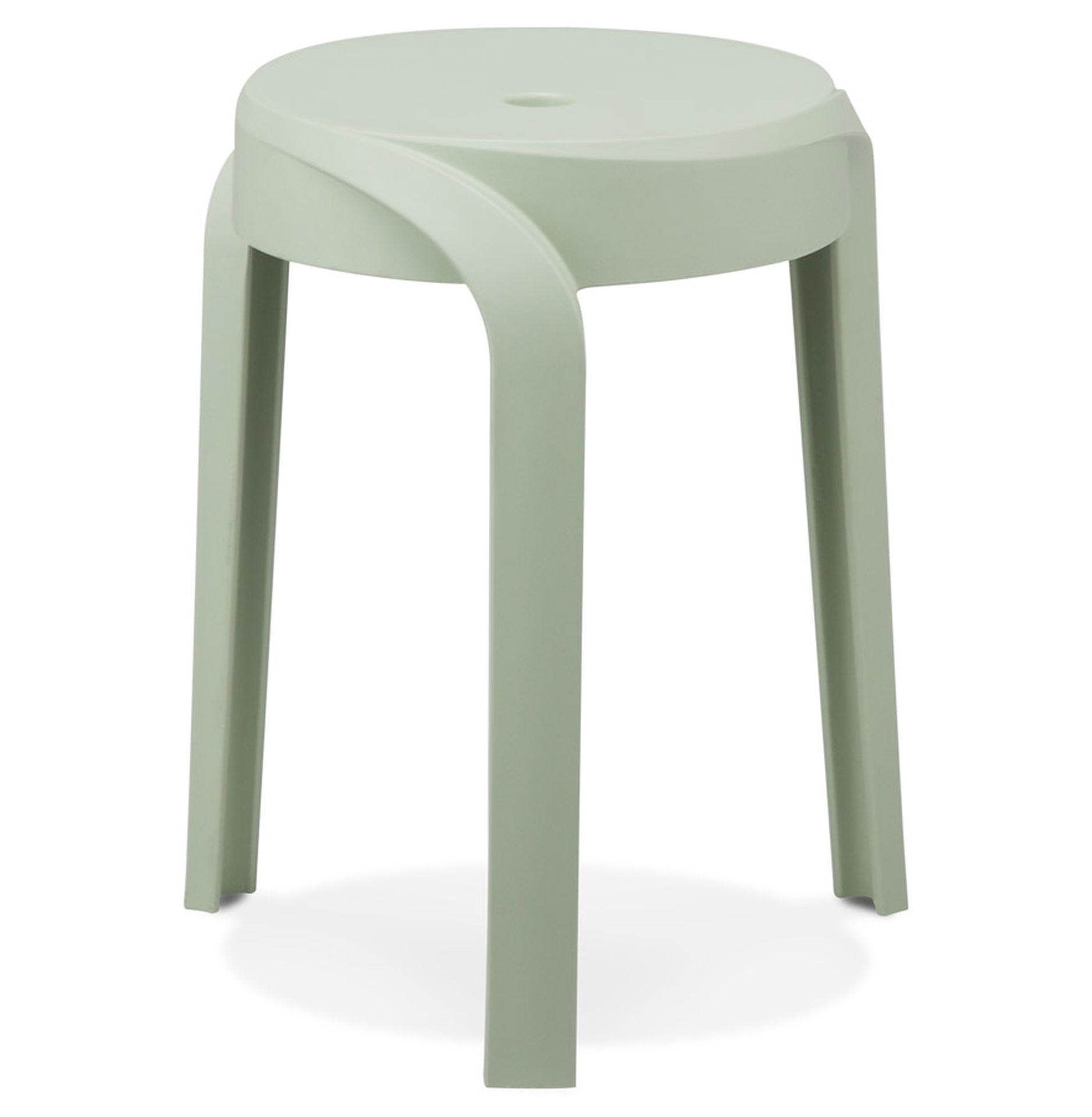 HOCKER POMPA hellgrün - Grün, Kunststoff (36/45/35cm) - Légia Home