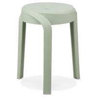 HOCKER POMPA hellgrün - Grün, Kunststoff (36/45/35cm) - Légia Home