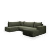 ECKSOFA aus Polyester Revolto U XL 8 Sitzer, Dunkelgrün (Aragon 39) - Dunkelgrün, Textil (335/200cm) - Meblito