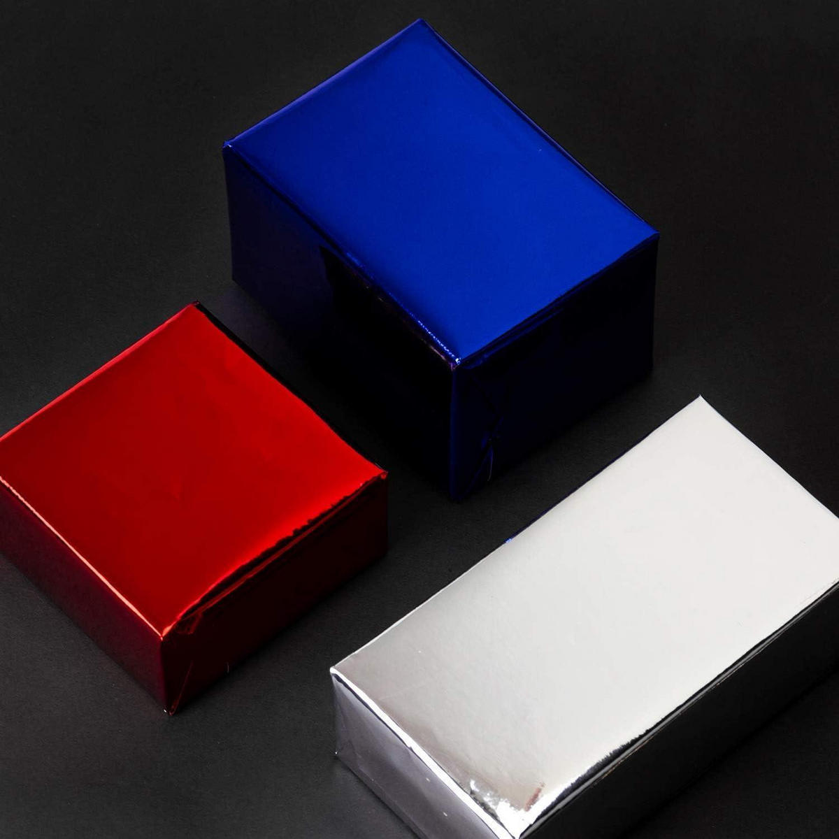 GESCHENKPAPIER Königsblau Metallic 76 cm x 10 m - Blau, Papier (5/76/5cm)