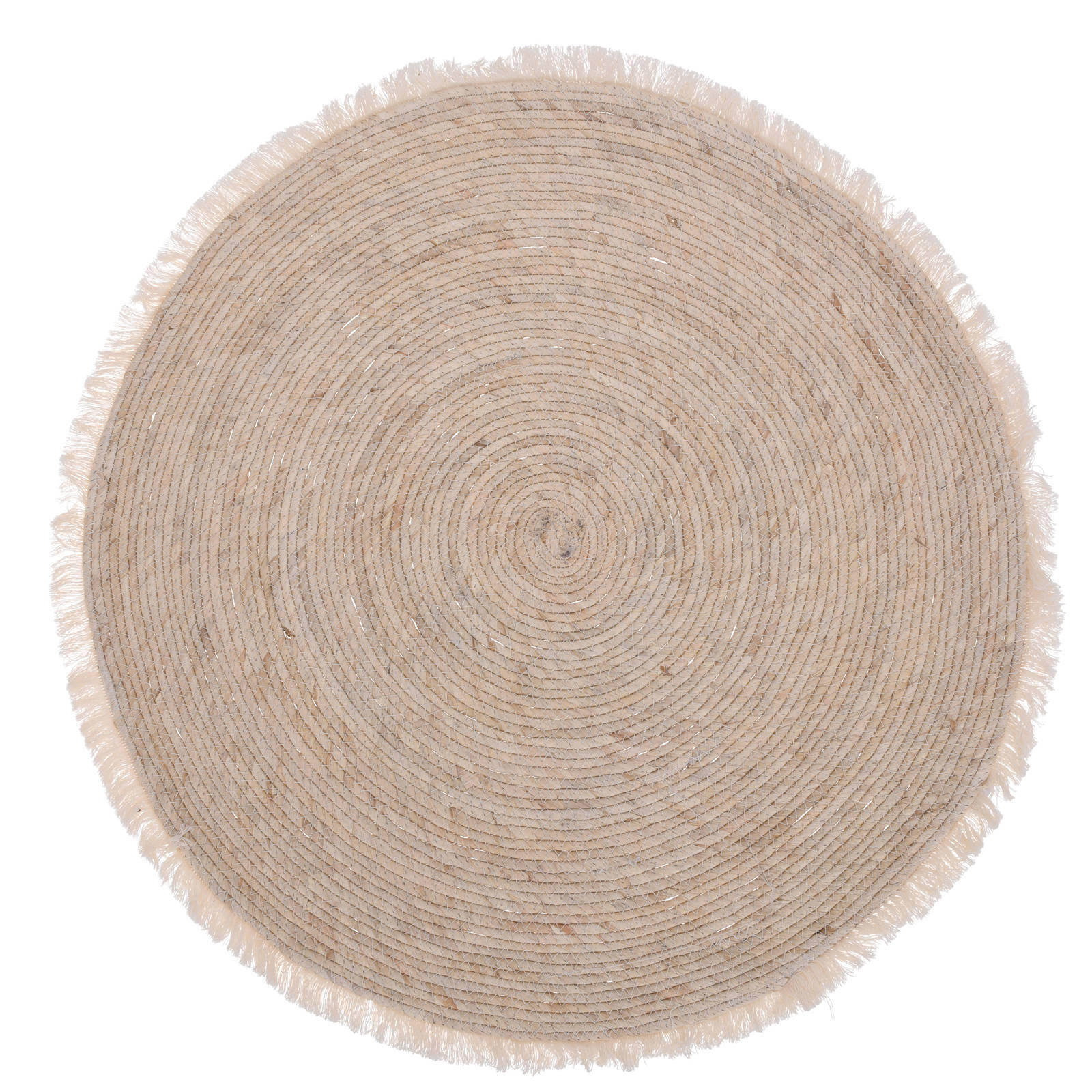 WEBTEPPICH Ø 80 cm - Beige, Naturmaterialen (80/80cm) - Mondex