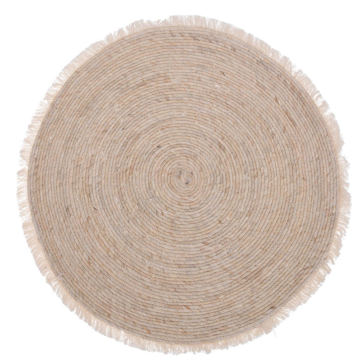 WEBTEPPICH Ø 80 cm - Beige, Naturmaterialien (80/80cm) - Mondex