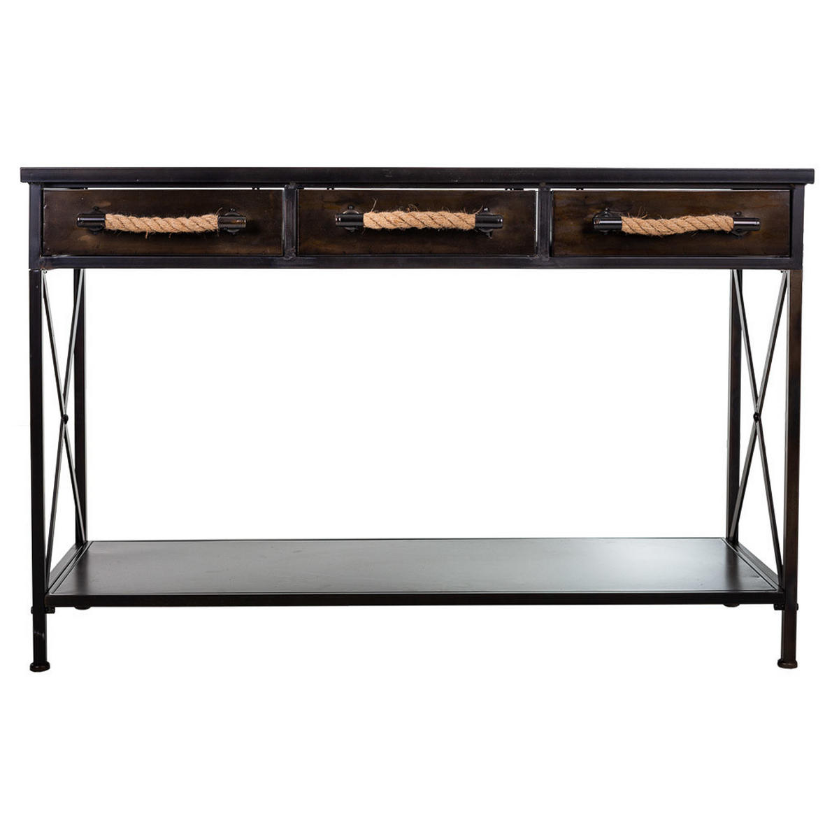 KONSOLE aus Metal 125x42x81 cm - Braun, Metall (42/125/81cm) - Wanderlust