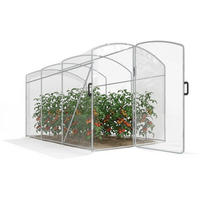 TUNNEL-GEWÄCHSHAUS DE-05771 Begehbar, transparente Folie Transparent - Transparent, Kunststoff/Metall (200/195/300cm) - ComfortXL