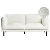 POHOVKA 2-místná Bouclé Krémově bílá Vorgod - krémová, textil (180/76/84cm) - Beliani