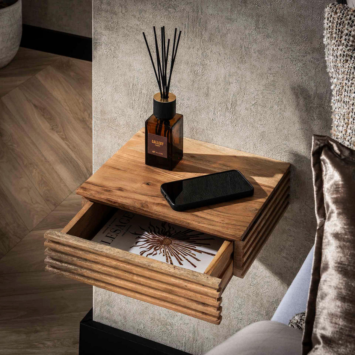 NACHTTISCH Layer Braun 25/30/80 cm 2er-Set - Braun, Holz (30/80/25cm) - Hoyz Collection