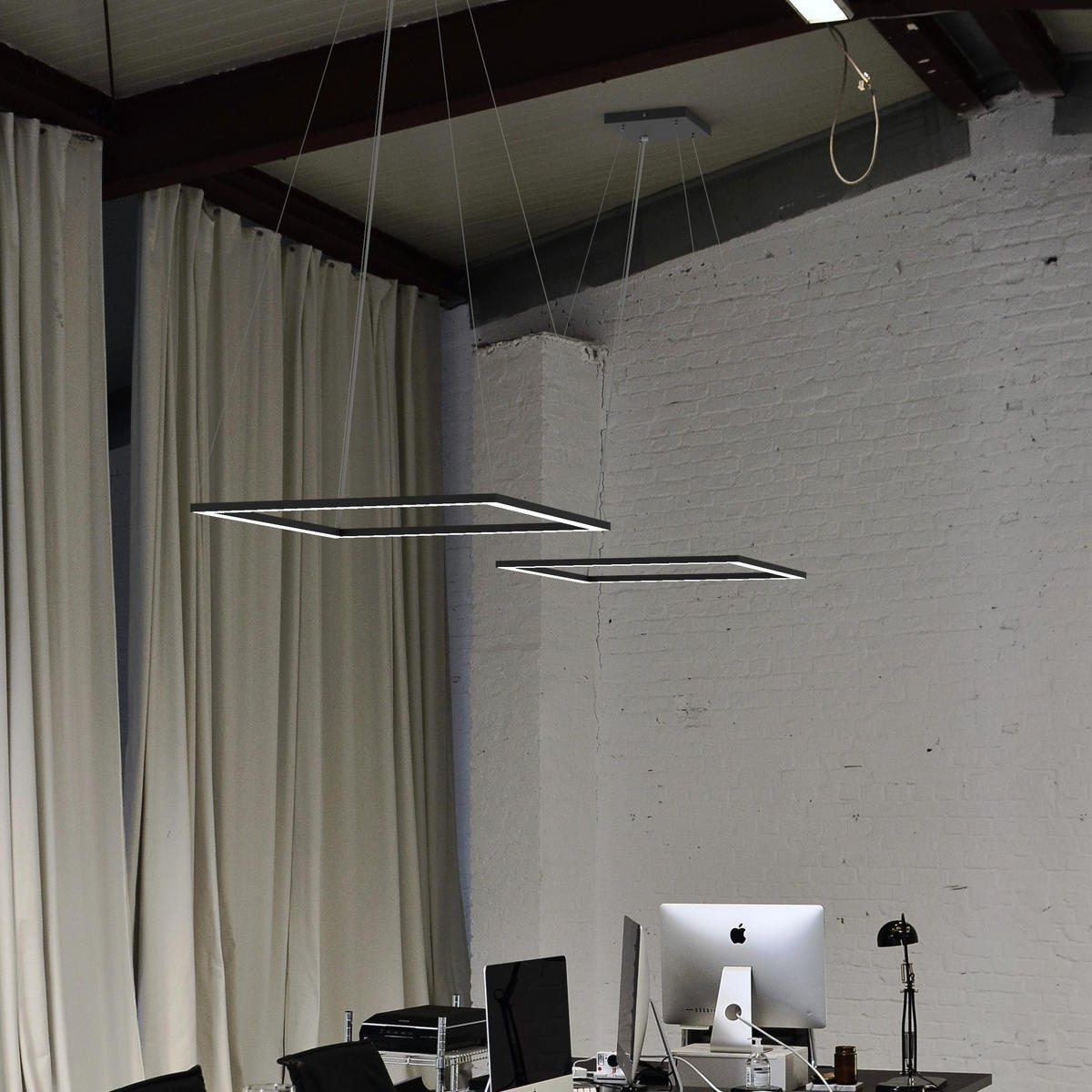 LED-HÄNGELEUCHTE - Gelb, Metall (60/60/100cm) - Lumicom