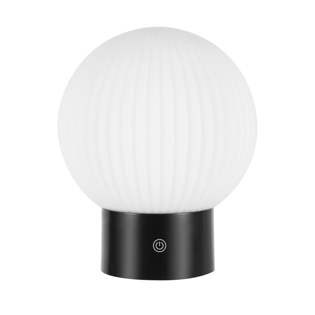 LED TISCHLAMPE Luminara 18.4/15/8.7 cm - Weiß, Glas (18.4/15/8.7cm) - ZMH