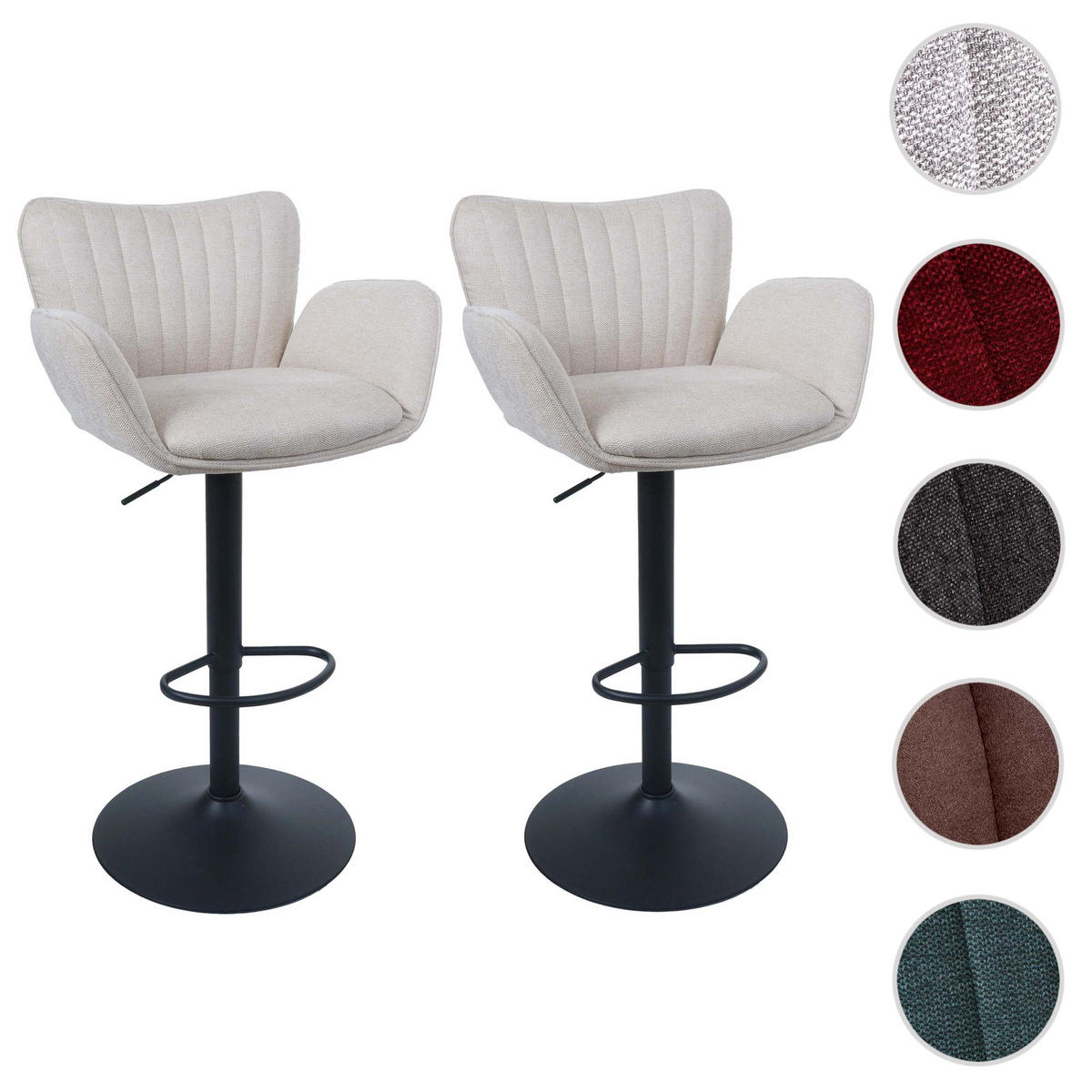 BARHOCKER Cremeweiß - Creme, Textil (50/110/45cm) - MCW