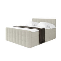 BOXSPRINGOVÁ POSTEL s matrací H3/H4 - IGAN-Z KING - 120x200 cm Krémová - krémová, kompozitní dřevo (123/200cm) - ALTDECOR