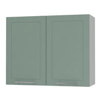 KÜCHENHÄNGESCHRANK Kvantum W3/90 Mint Matt / Grau Matt 90 / 32,5 / 72cm - Grau/Mintgrün, Holz/Holzwerkstoff (90/72/32.5cm) - Feldmann-Wohnen