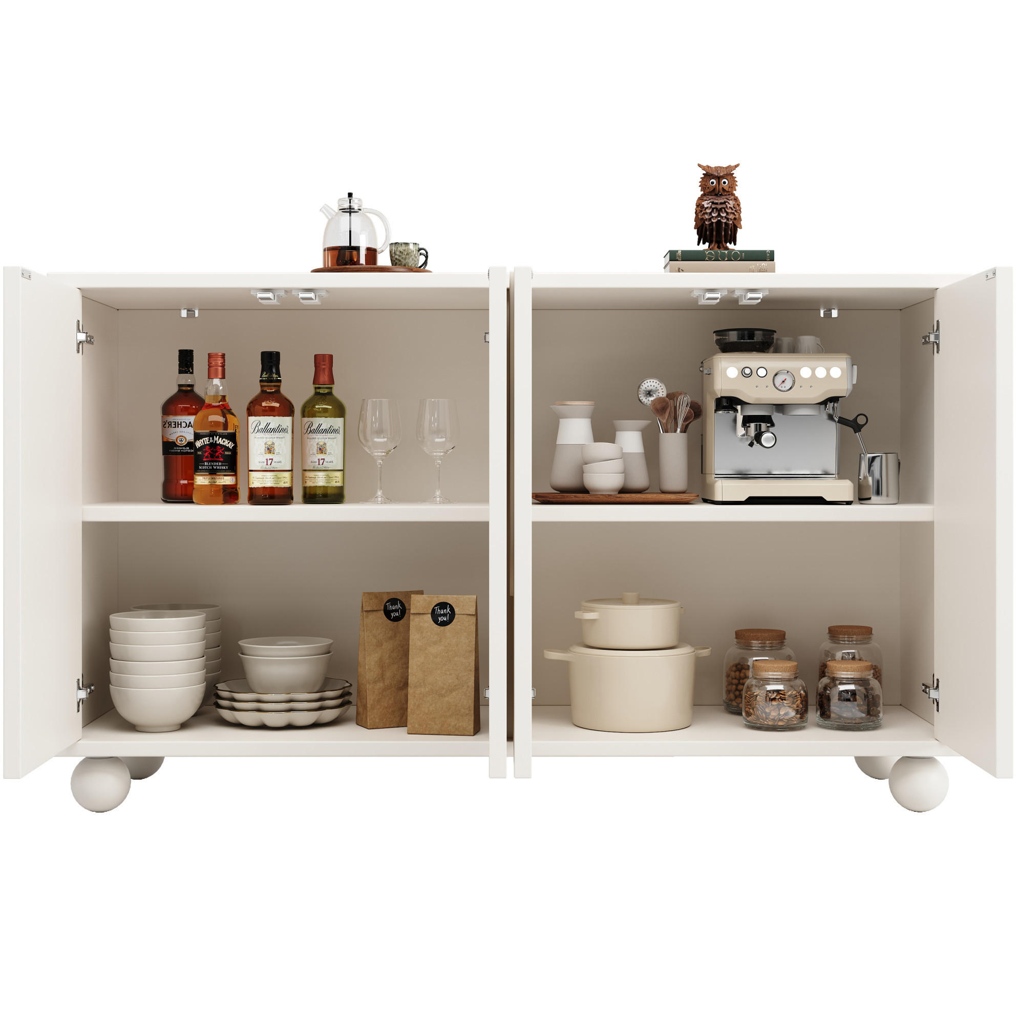 Ivmeu Sideboard Weiß 120x71x35 cm
