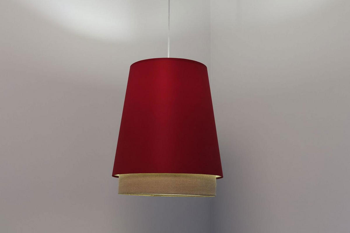 HÄNGELEUCHTE Rot 35/43 cm - Beige/Rot, Kunststoff (35/1.3/43cm) - ONZENO