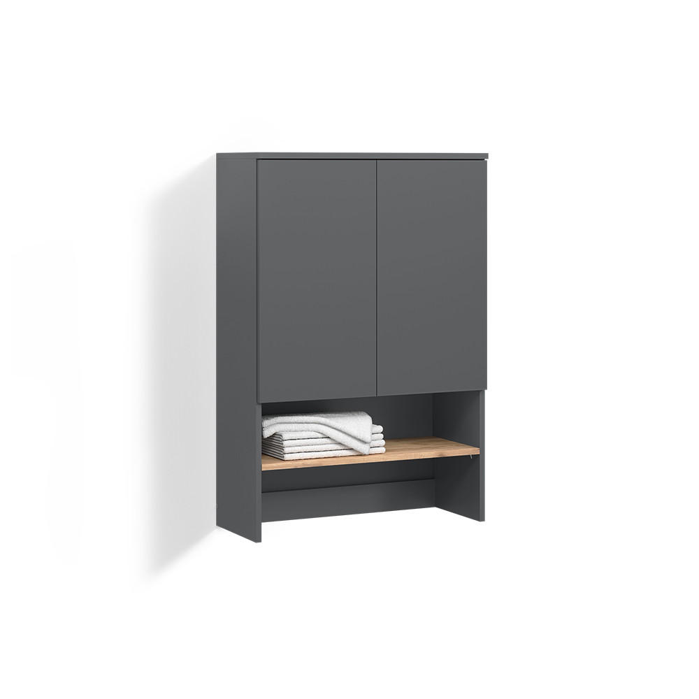 WASCHMASCHINENSCHRANK Paolina Anthrazit/Goldkraft Eiche 68 x 100.4 cm - Anthrazit/Eiche Wotan, Holzwerkstoff (68/100.4/29cm) - Livinity®