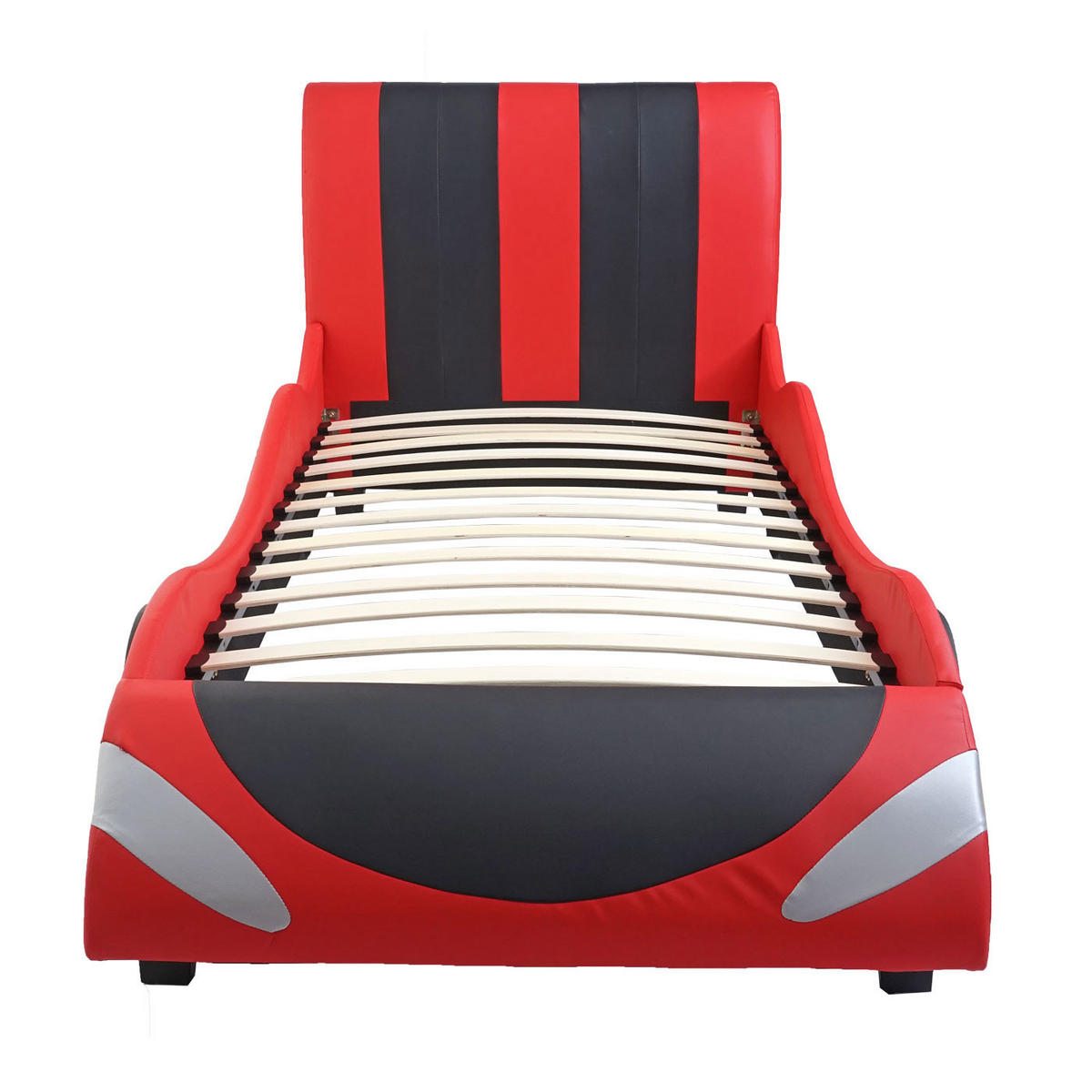 BETT AUTO Schwarz, Rot - Rot/Schwarz, Holz (114/103/237cm) - MCW