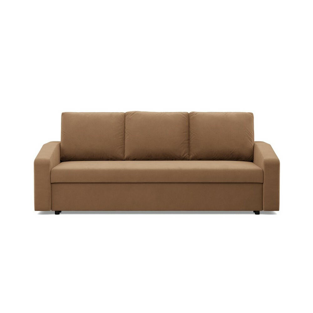 SOFA Neo mit abgeschrägter Armlehnen cappuccino - Cappuccino, Textil (220/85/92cm) - SIMKAM Furniture