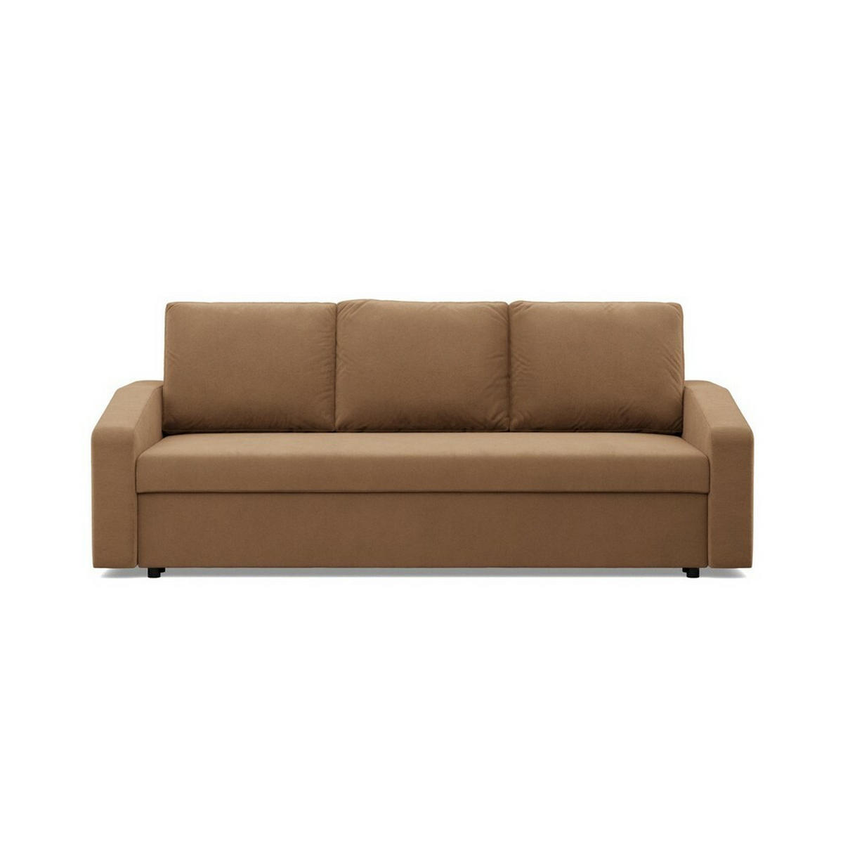 SOFA Neo mit abgeschrägter Armlehnen cappuccino - Cappuccino, Textil (220/85/92cm) - SIMKAM Furniture