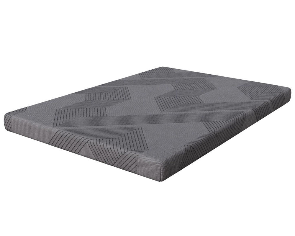 TOPPER-MATRATZE mit Memory-Schaum, 180×200 cm, 8 cm - Grau, Textil (180/200cm) - CHICASA