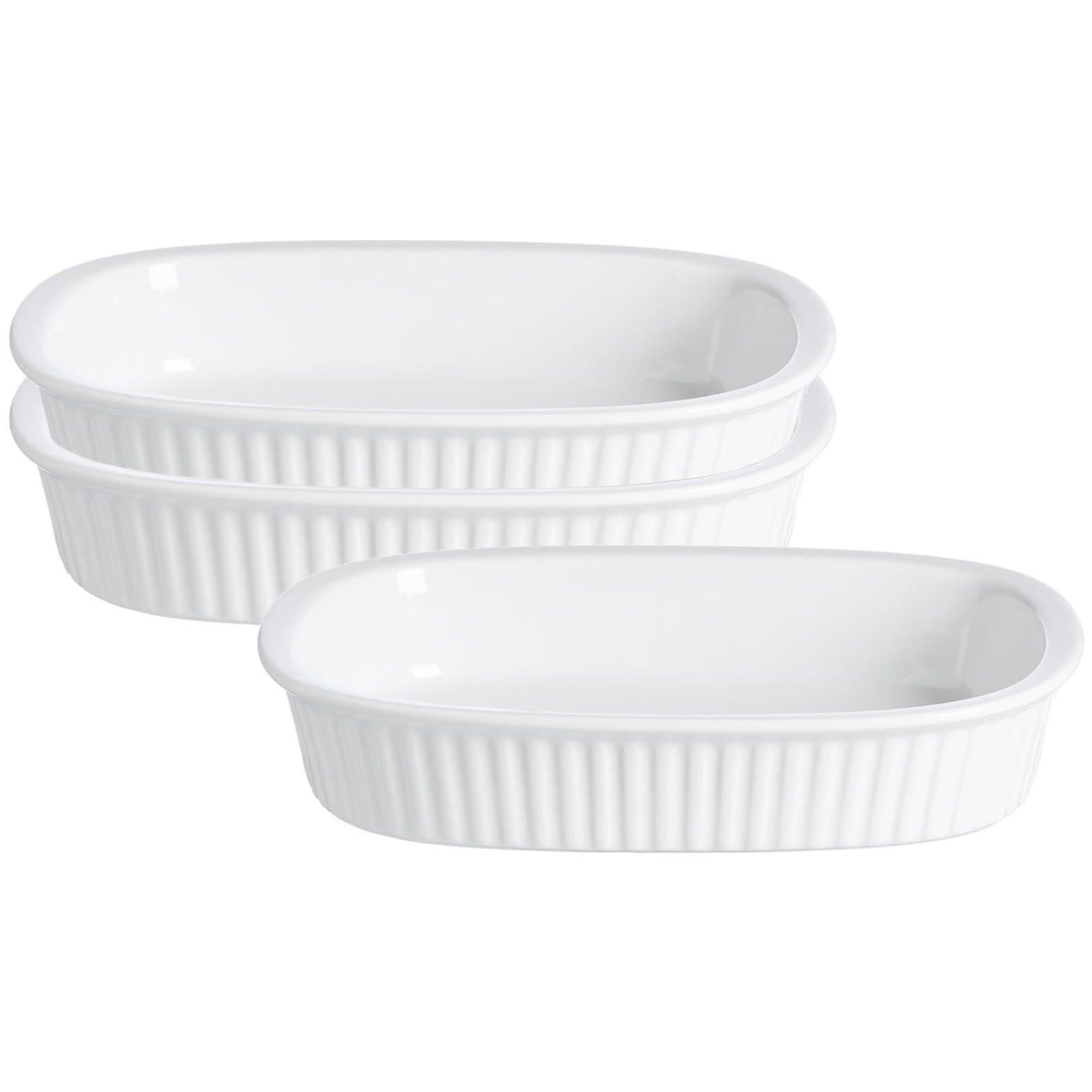 AUFLAUFFORMEN Bianco weiß 27 x 19 cm 3er Set - Weiß, Keramik (27/19/5cm) - Ritzenhoff Breker