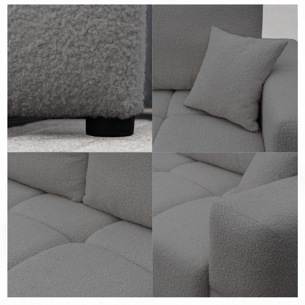 SCHLAFSOFA BUENO mit Bettkasten Dunkelgrau - Dunkelgrau, Holzwerkstoff/Kunststoff (245/85/93cm) - Idohome