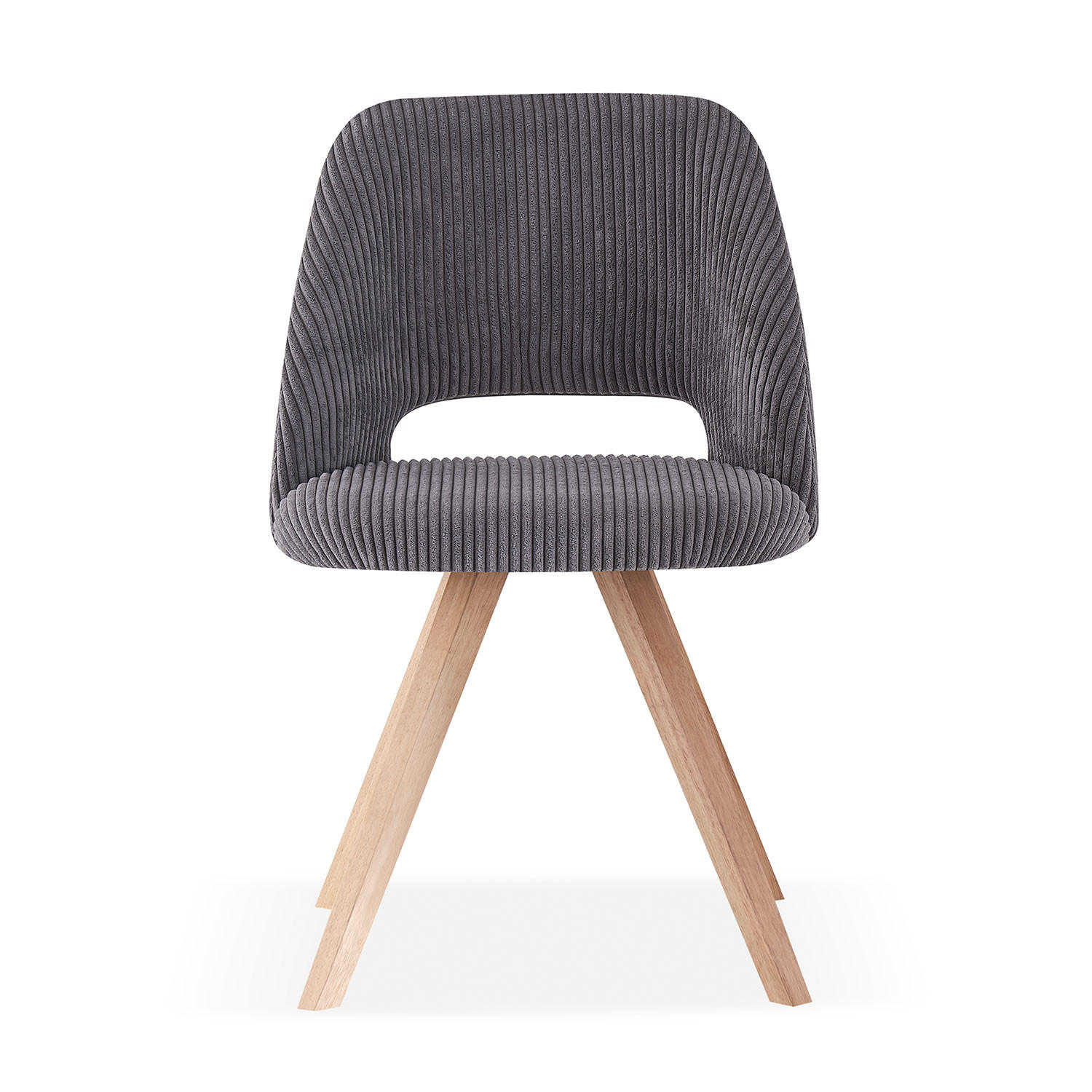 STUHL MARY Anthrazit 2 Stück - Anthrazit, Eichenholz/Textil (53/81/59cm) - B&D Home