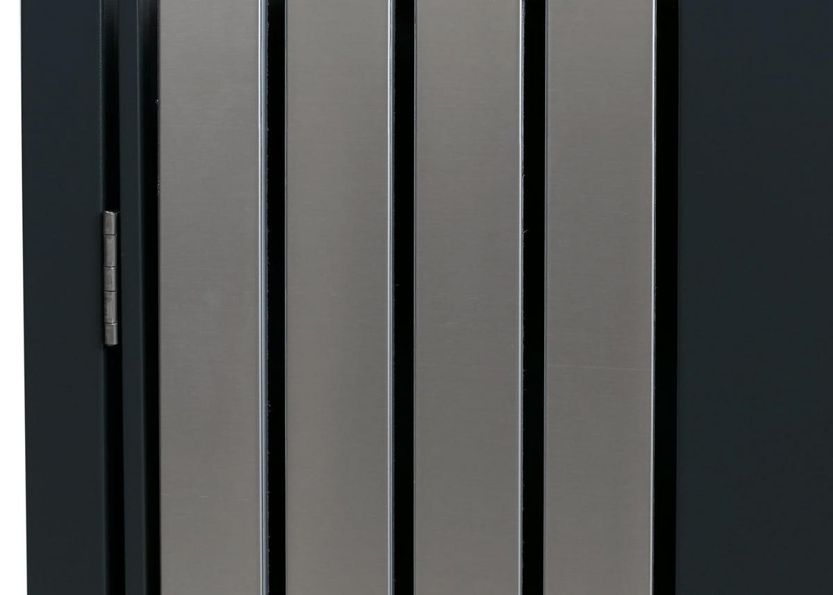 MÜLLTONNENBOX 4er mit Pflanzkasten HxBxT 125x260x84cm Anthrazit Edelstahl - Anthrazit, Metall (260/125/84cm) - PROREGAL