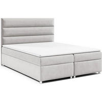 BOXBETT mit Bettkasten Trinity K-1 Bonellfederkern inkl. Topper - Silberfarben, Holz/Holzwerkstoff (160/200cm) - Best For Home