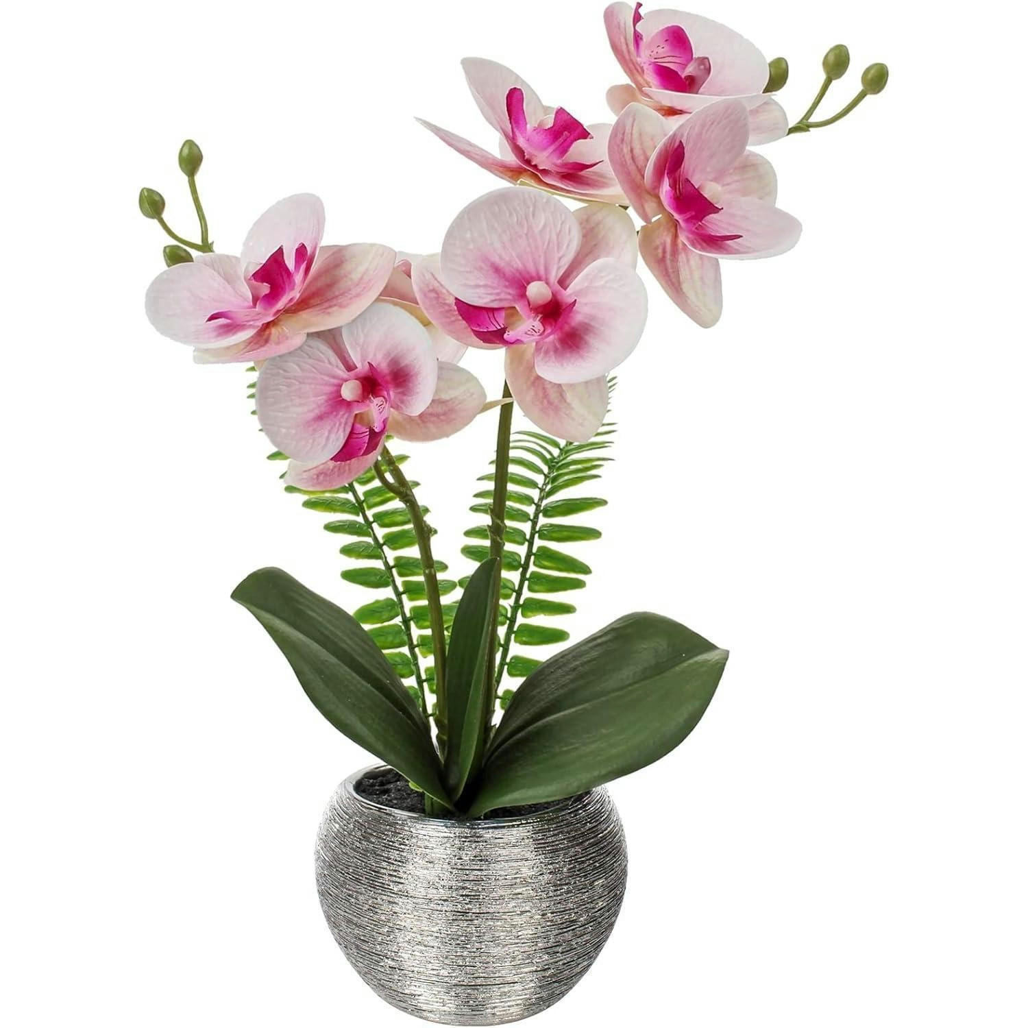 KUNSTBLUMEN Orchidee Phalaenopsis Rosa 33 cm - Rosa, Keramik (33cm)