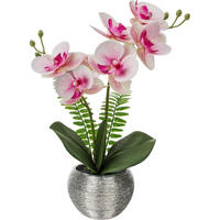 KUNSTBLUMEN Orchidee Phalaenopsis Rosa 33 cm - Rosa, Keramik (33cm)