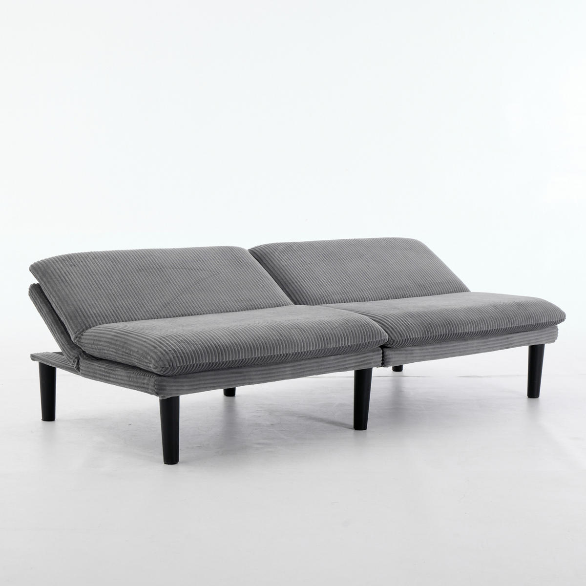 SOFA 2-Sitzer mit verstellbarer Rückenlehne Grau - Grau, Holzwerkstoff (168/67/86cm) - Meubliv