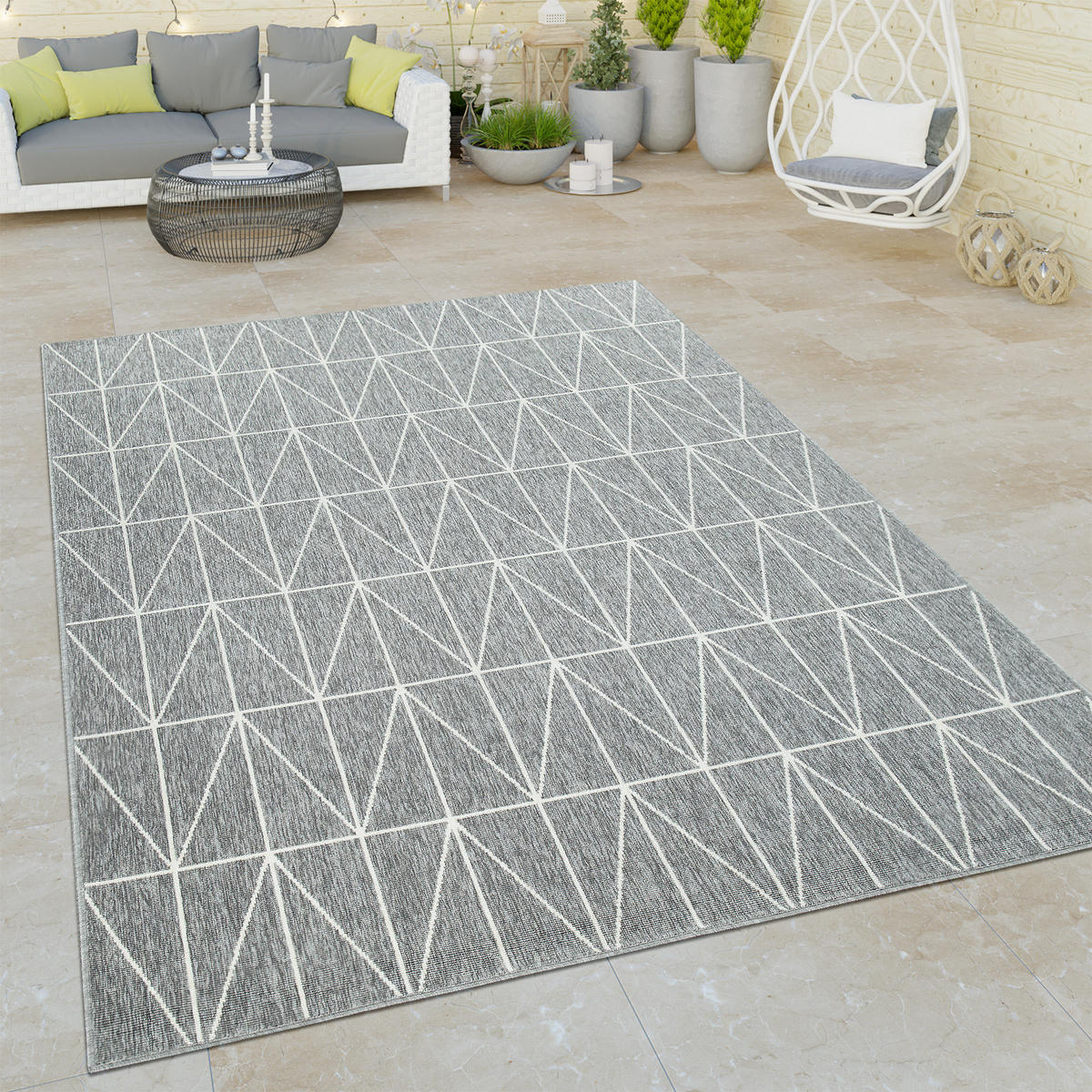 OUTDOORTEPPICH 200/290 cm Brugge 224 - Grau, Textil (200/290cm) - Paco Home