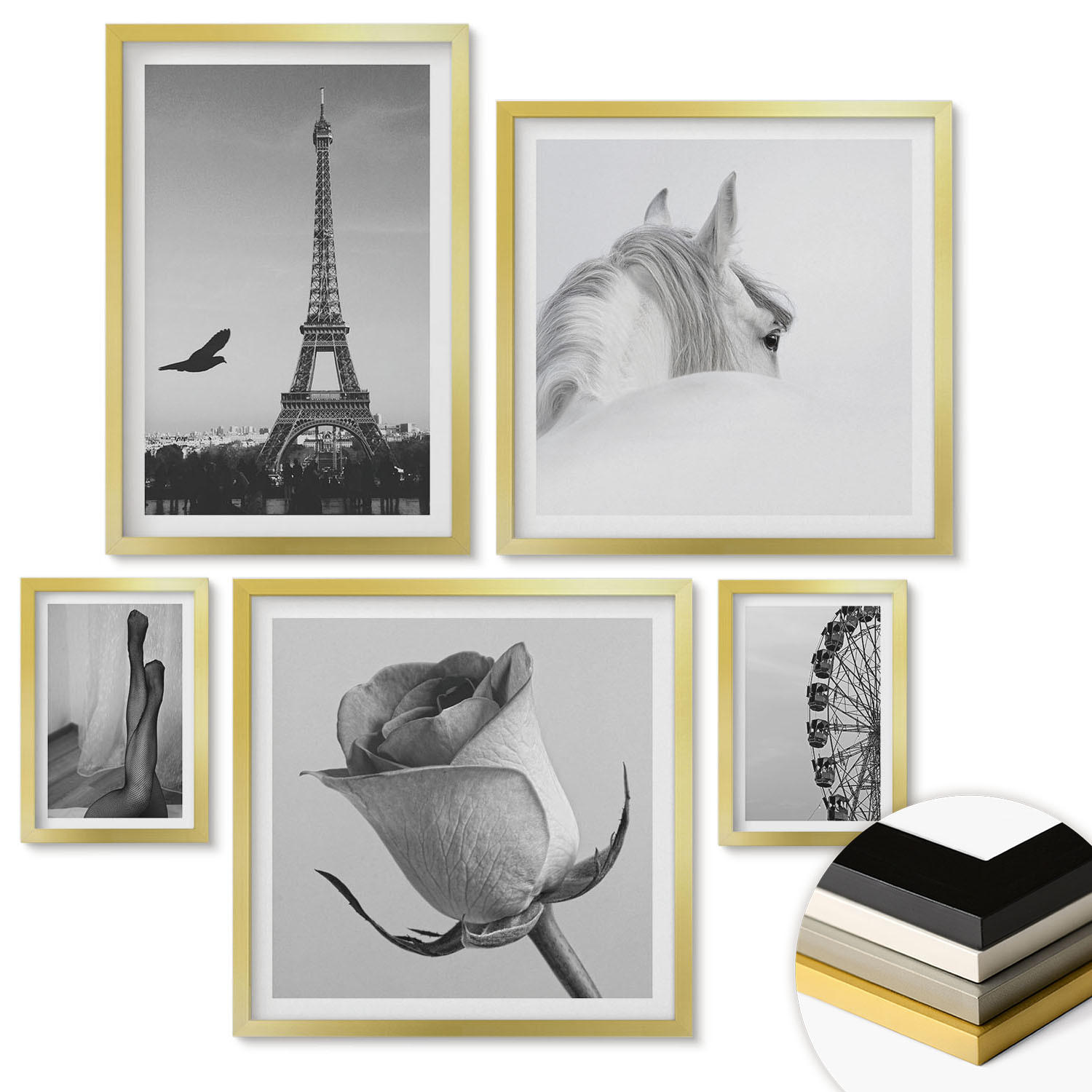 ArtPrintCave Wandbilder Gold 40x60 cm