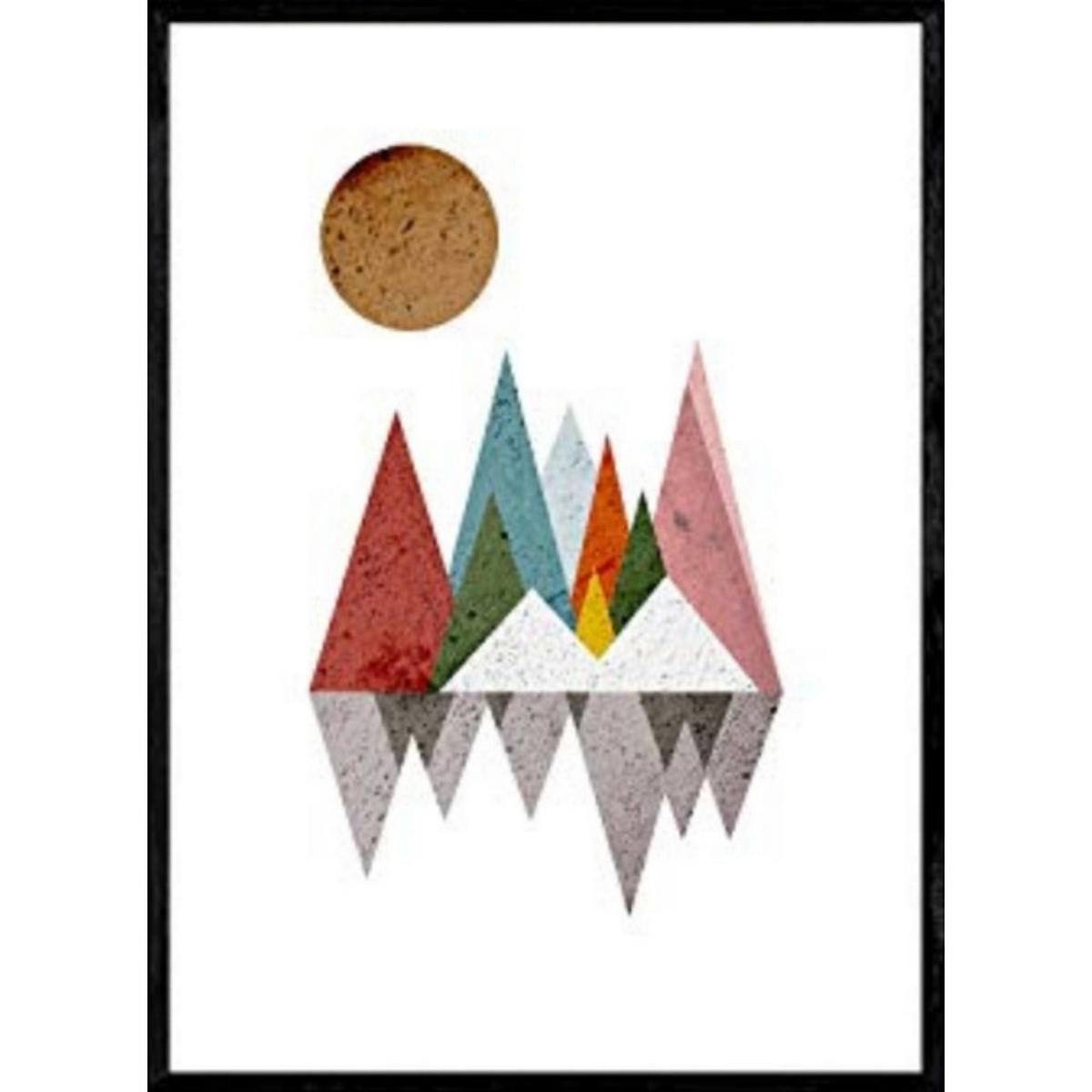 POSTER Reflexion Des Berg Blatt A4 Rahmenlos - Klar, Papier (29.7/5/21cm) - Nacnic