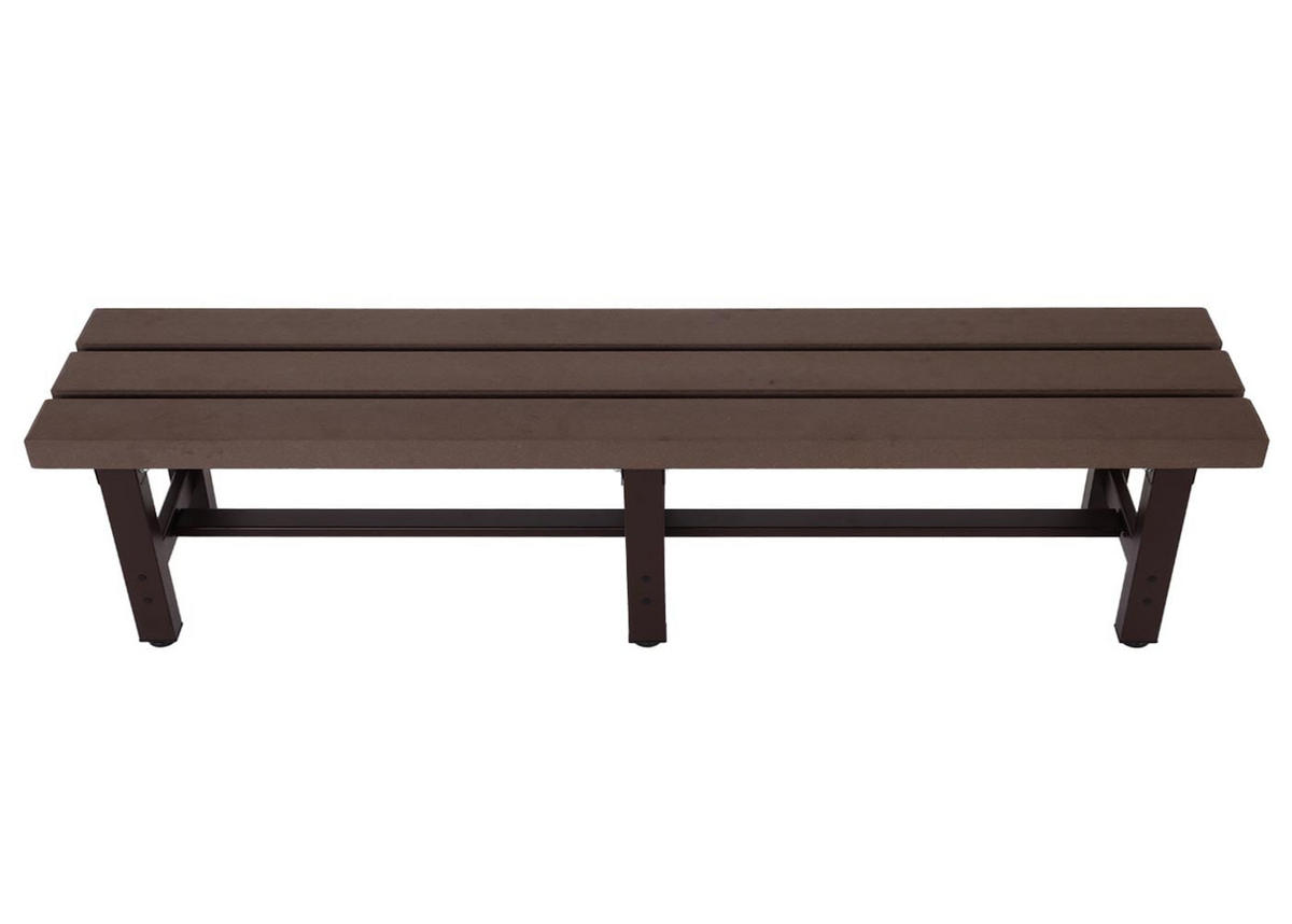 GARTENBANK Alu 40x180x34cm Braun - Braun, Kunststoff (180/40/34cm) - PROREGAL