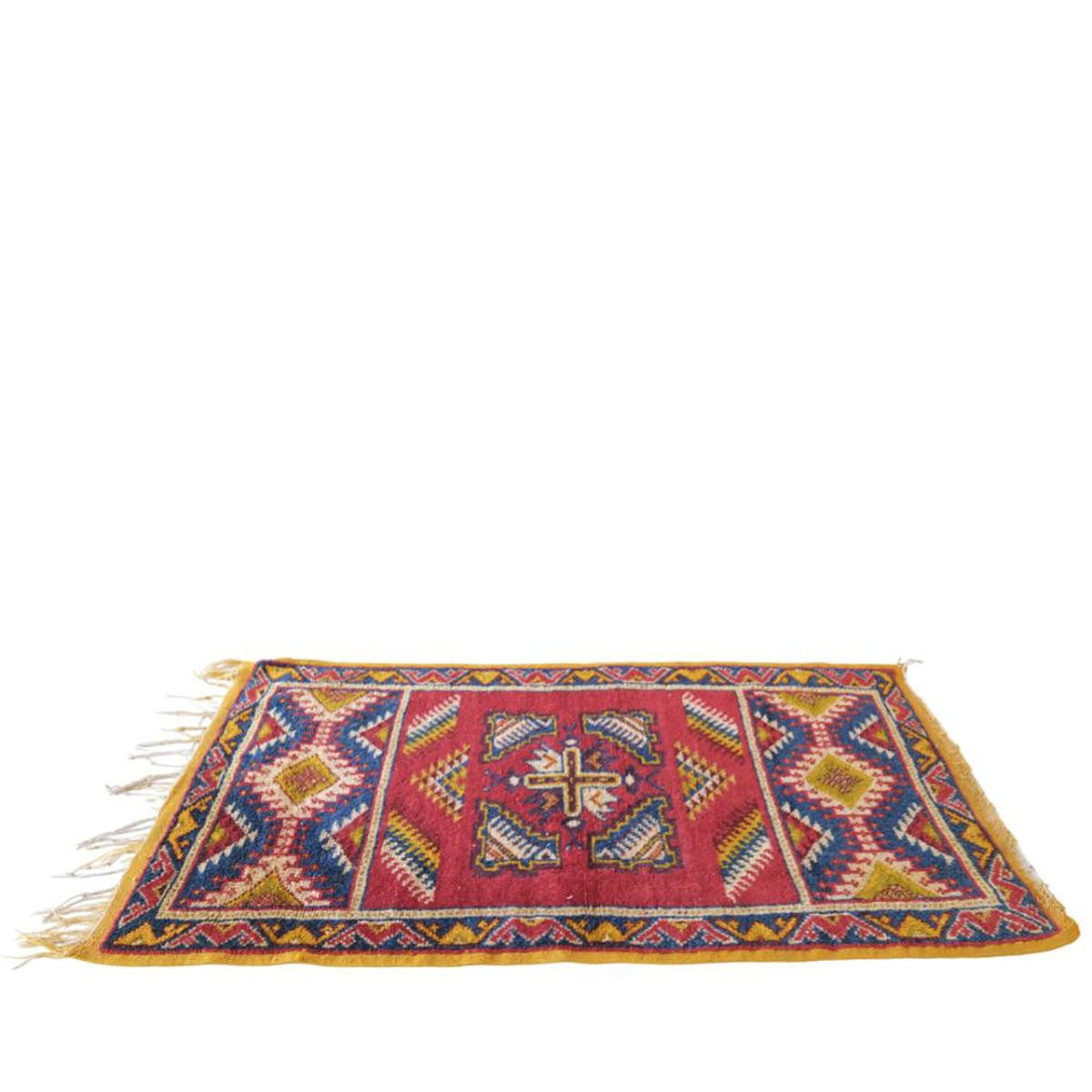 BERBERTEPPICH aus reiner Wolle 81x 153 cm - Rot, Naturmaterialien (81/153cm) - AFK Living