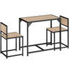 SITZGRUPPE Milton,mit höhenverstellbaren Kunststofffüßen,Industrial Holz hell, Eiche Sonoma - Naturfarben, Holzwerkstoff (48/77/91cm) - tectake