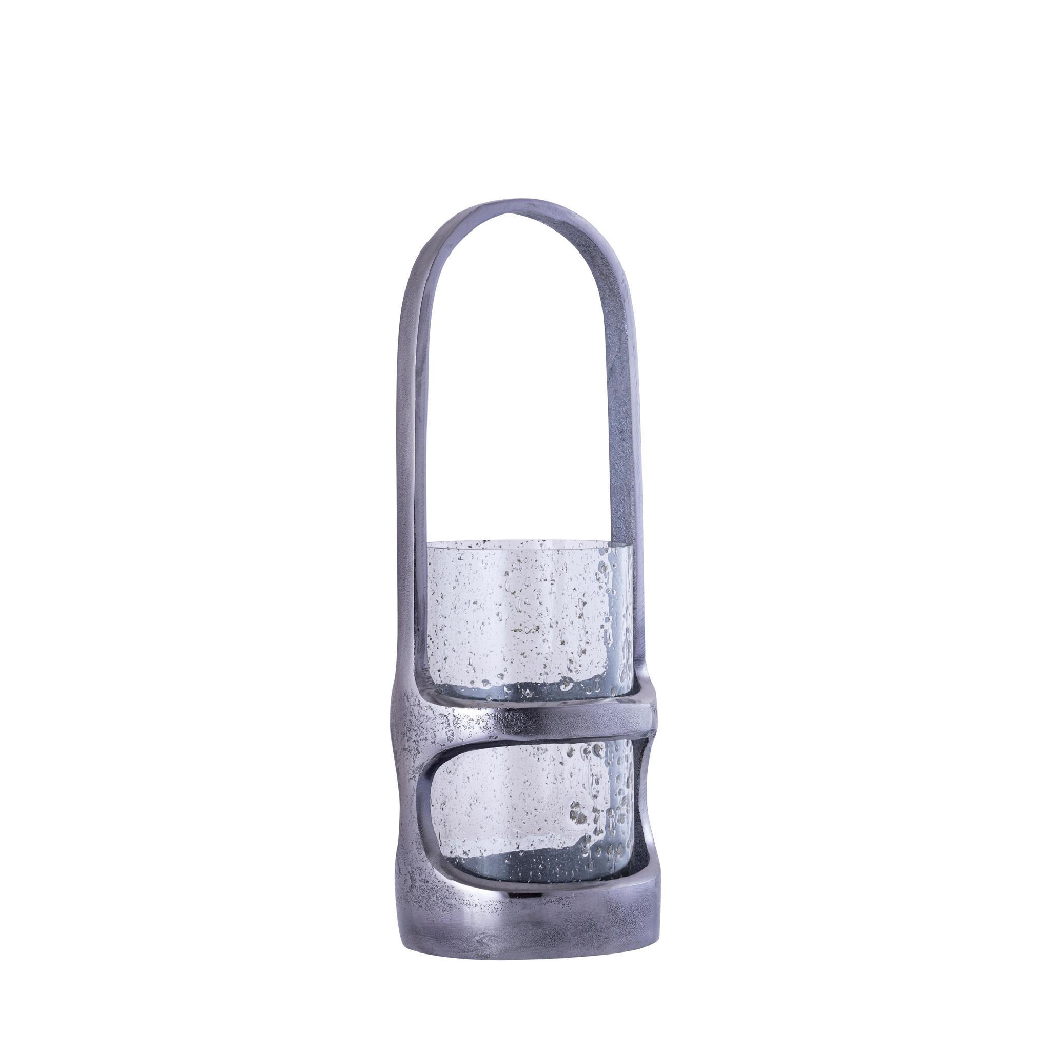 LATERNE Rahana Schwarz 14/14/40cm - Schwarz, Glas (14/40/14cm) - PTMD Collection