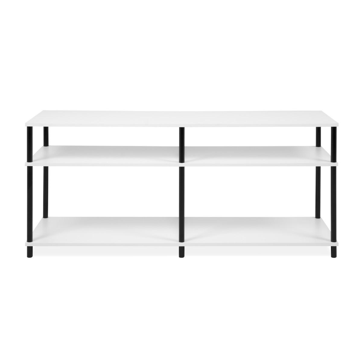 TV-MÖBEL mit 4 offenen Fächern 40/140/60 cm - Weiß, Holzwerkstoff (40/60/140cm) - Calicosy