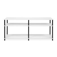 TV-MÖBEL mit 4 offenen Fächern 40/140/60 cm - Weiß, Holzwerkstoff (40/60/140cm) - Calicosy