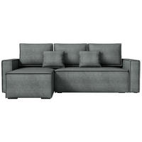 ECKSOFA Dexter mit Schlaffunktion Grau Cord - Grau, Textil (238/141cm) - Bromarkt