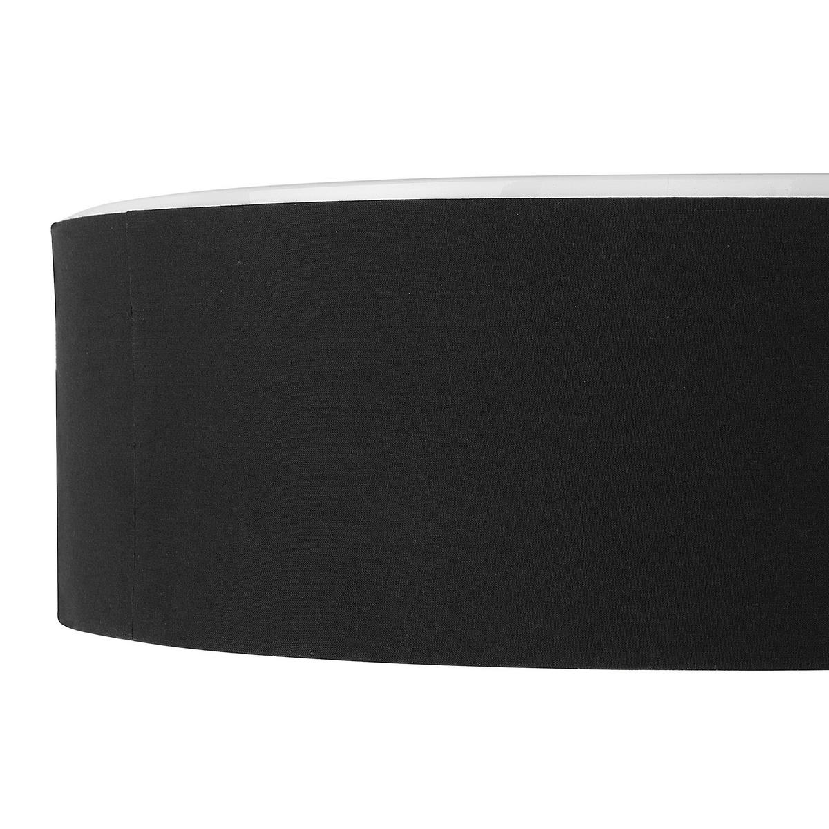 DECKENLEUCHTE Rena 45/45/12 cm - Schwarz, Textil (45/45/12cm) - Beliani
