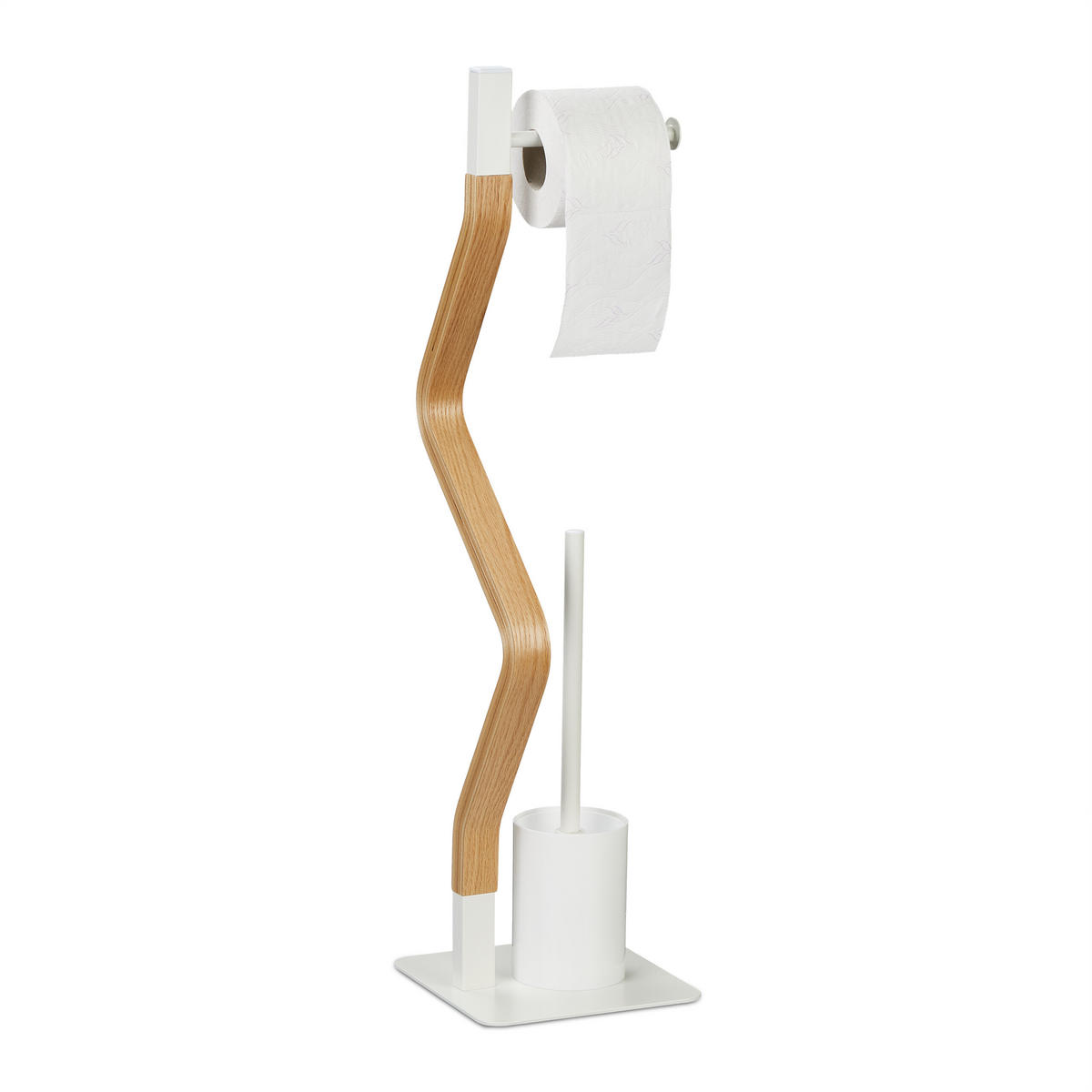 WC-GARNITUR - Multicolor, Holzwerkstoff/Kunststoff (20/76/20cm) - Relaxdays