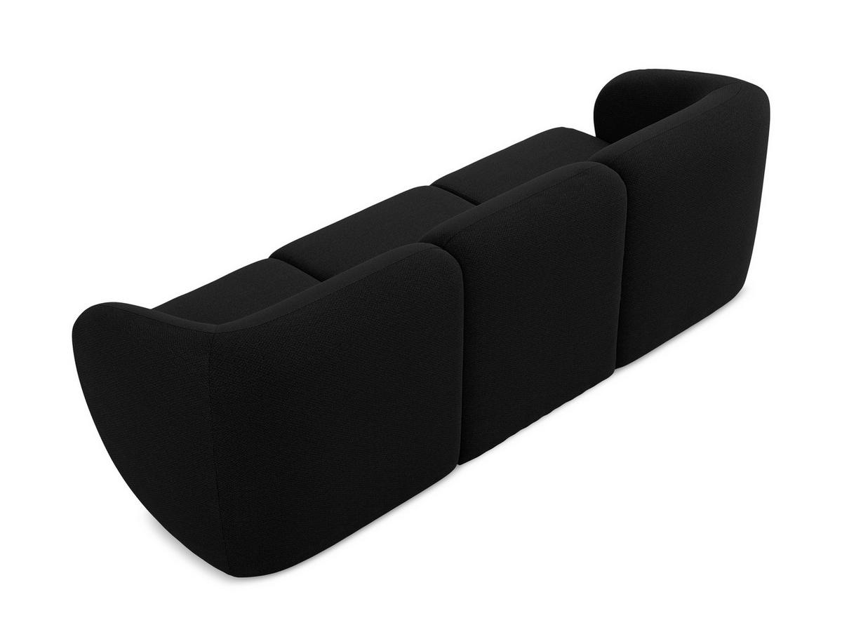 3-SITZER SOFA Bouclé Stoff Schwarz - Schwarz, Holzwerkstoff/Kunststoff (244/75/94cm) - Makamii