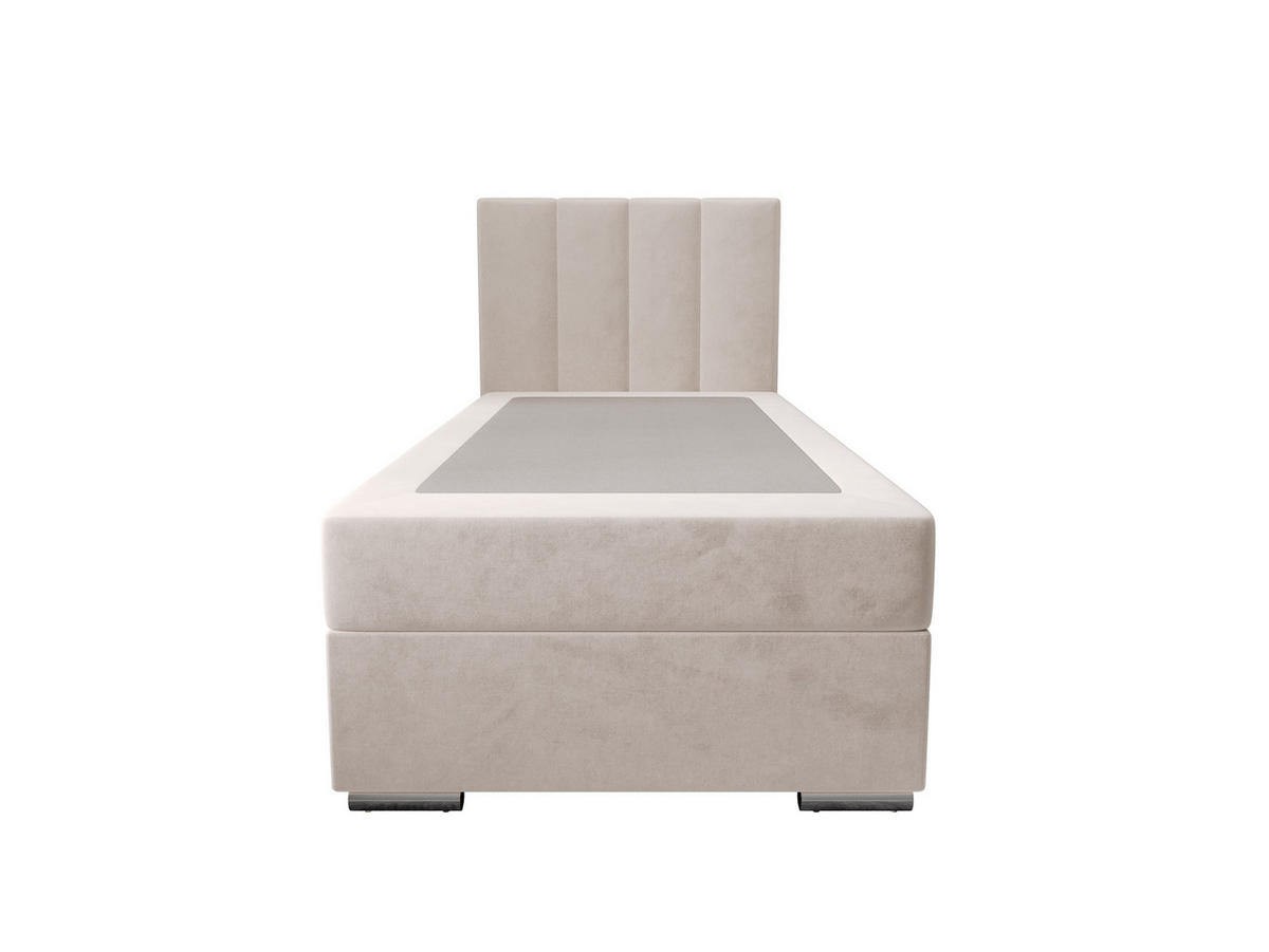 BOXBETT ZILANO 2 mit Matratze H3 und Topper 90x200 Itaka 16 - Creme, Holz/Textil (90/200cm) - Bedante