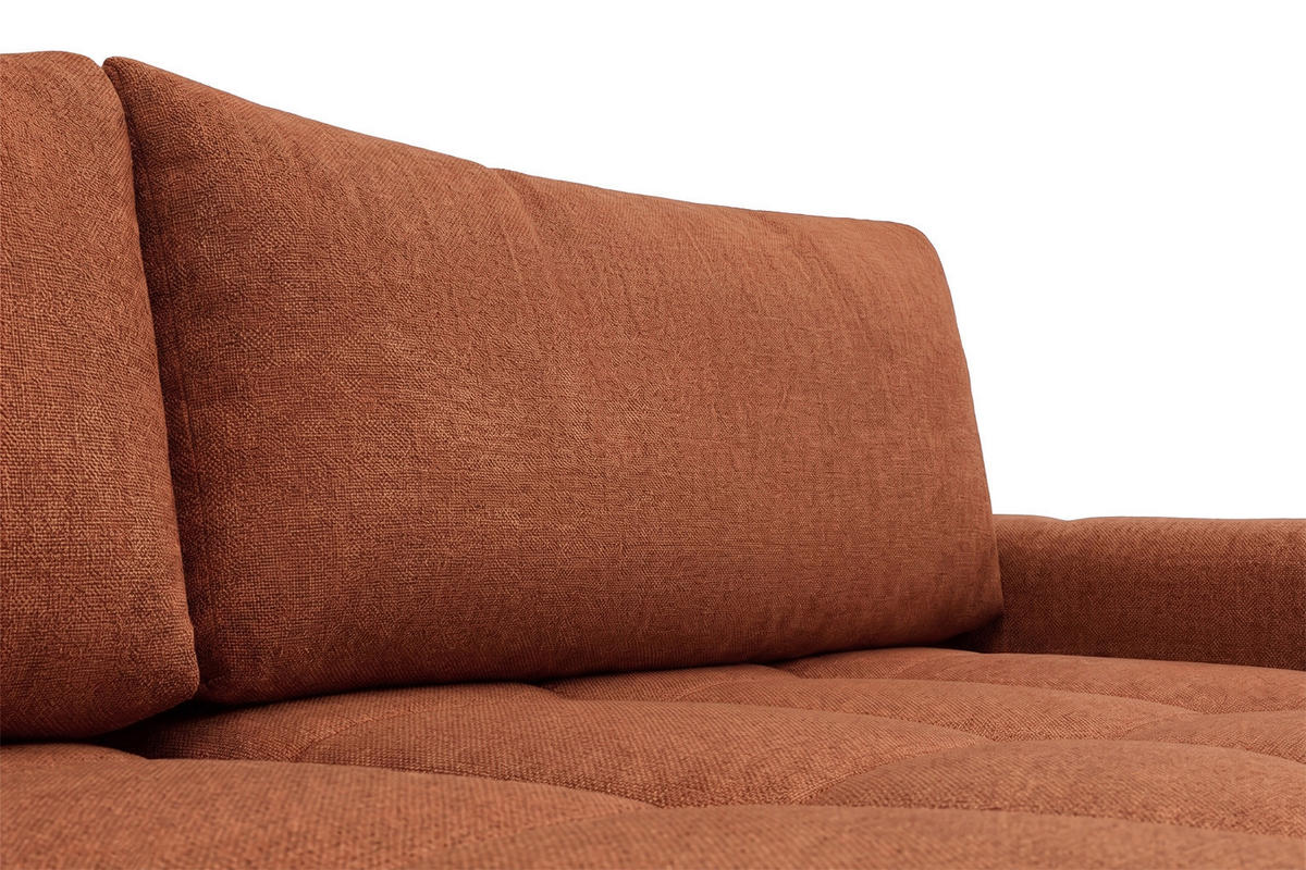 ROHOVÁ SEDAČKA ve tvaru L s funkcí spaní, Nexi, Měděná, Pravá strana, BELVEDER L - měděná, dřevo (250/168cm) - Kaiser Möbel