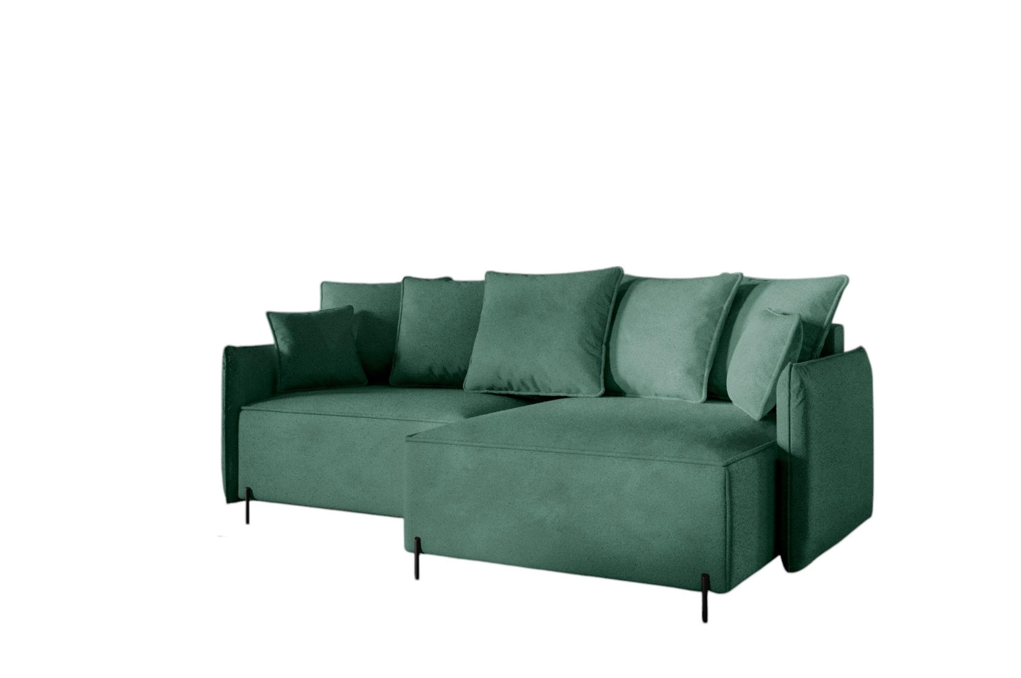 ECKSOFA Betto - Grün, Holzwerkstoff/Textil (221/148cm) - Fun Möbel